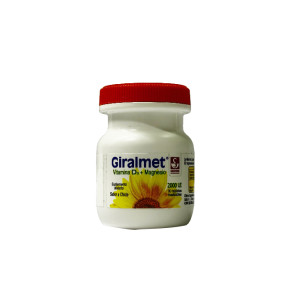 GIRALMET VITAMINA D + MAGNESIO 2000 UI FRASCO X 30 TABLETAS 